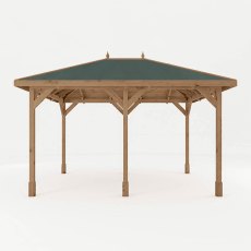 10 x 13 Mercia Traditional Wooden Gazebo - Pressure Treated - isolated side view