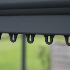 10 X 10 (3m X 3m) Palram Canopia Palermo 3000 Grey Garden Gazebo - netting