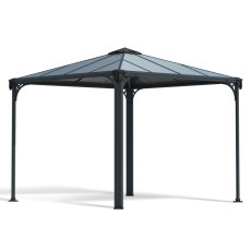 10 X 10 (3m X 3m) Palram Canopia Palermo 3000 Grey Garden Gazebo - isolated