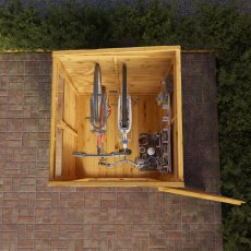 4 x 4 Mercia Shiplap Modular Pent Shed - in situ, top view