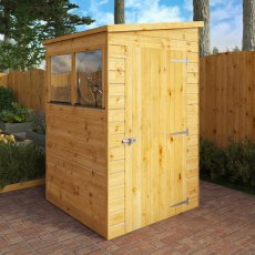 4 x 4 Mercia Shiplap Modular Pent Shed - in situ