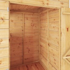 4 x 4 Mercia Shiplap Modular Pent Shed - internal view