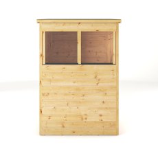 4 x 4 Mercia Shiplap Modular Pent Shed - isolated side view