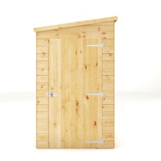 4 x 4 Mercia Shiplap Modular Windowless Pent Shed - isolated front view