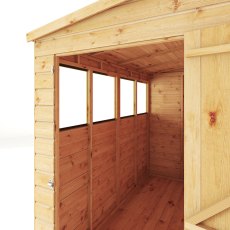 8 X 4 Mercia Shiplap Modular Pent Shed - isolated internal view