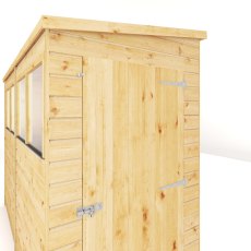 8 X 4 Mercia Shiplap Modular Pent Shed - isolated front close up