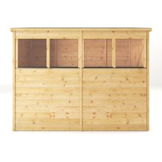 8 X 4 Mercia Shiplap Modular Pent Shed - isolated side view