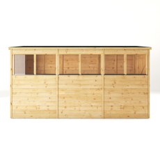 12 X 4 Mercia Shiplap Modular Pent Shed - isolated side view