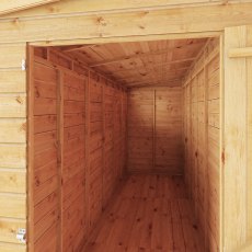 12 x 4 Mercia Shiplap Modular Windowless Pent Shed - isolated internals