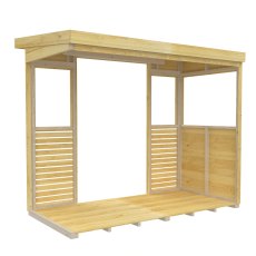 Shed Nest 8 x 4 BBQ Outdoor Kitchen Shelter - isolated internal