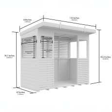 Shed Nest 8 x 6 Pressure Treated Outdoor Kitchen Barbecue Shelter - dimensions