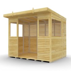 Shed Nest 8 x 6 Pressure Treated Outdoor Kitchen Barbecue Shelter - isolated