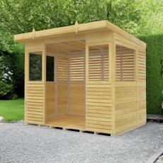 Shed Nest 8 x 6 Pressure Treated Outdoor Kitchen Barbecue Shelter - in situ