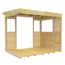 Shed Nest 8 x 6 Pressure Treated Outdoor Kitchen Barbecue Shelter - isolated internal