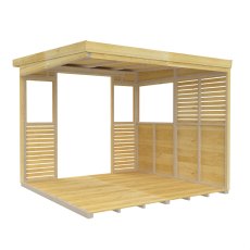 Shed Nest 8 x 8 Pressure Treated Outdoor Kitchen Barbecue Shelter - internal