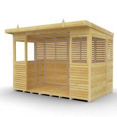Shed Nest 10 x 6 Pressure Treated Outdoor Kitchen Barbecue Shelter - isolated