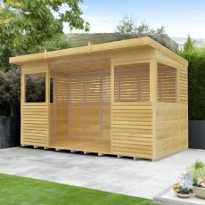 Shed Nest 12 x 6 Pressure Treated Outdoor Kitchen Barbecue Shelter - in situ