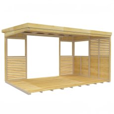 Shed Nest 12 x 8 Pressure Treated Outdoor Kitchen Barbecue Shelter - isolated internal