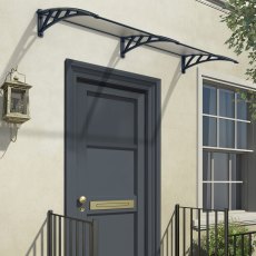 8 X 3 Palram Canopia Neo 2360 Grey Door Canopy - in situ, wide view