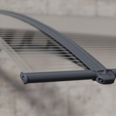 12 x 3 Palram Canopia Neo 3540 Grey Door Canopy - trim