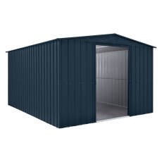 10 x 12 Globel  Apex Metal Shed In Grey - isolated angle view