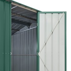 10 x 15 Globel  Apex Metal Garage In Green - side door