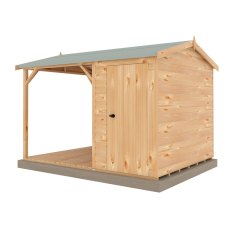 10 X 8 Shire Baroki Garden Bar With Canopy - isolated back angle view