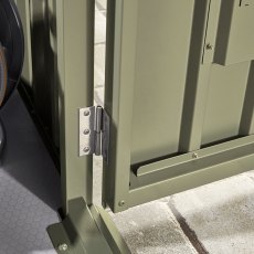 4 X 2 Hex Living Weston Pent Metal Shed In Sage Green - door