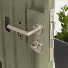 4 X 2 Hex Living Weston Pent Metal Shed In Sage Green - handle