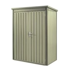 4 X 2 Hex Living Weston Pent Metal Shed In Sage Green - isolated