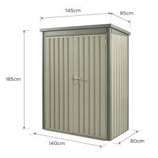 4 X 2 Hex Living Weston Pent Metal Shed In Sage Green - dimensions