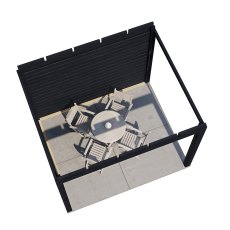 10 x 8 (3.0m x 2.5m) Lugarde Select Winsford Gazebo Treated Black - top view