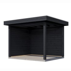 10 x 8 (3.0m x 2.5m) Lugarde Select Winsford Gazebo Treated Black - isolated