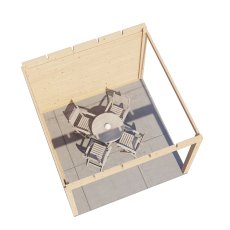 10 x 10 (3.0m x 3.0m) Lugarde Select Trowbridge Gazebo - top view