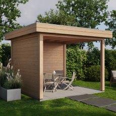10 x 10 (3.0m x 3.0m) Lugarde Select Trowbridge Gazebo - in situ, side angle view