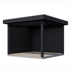 10 x 10  Lugarde Select Trowbridge Gazebo Treated Black - isolated angle view