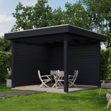 10 x 10  Lugarde Select Trowbridge Gazebo Treated Black - in situ