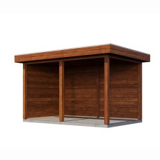 13 x 8 (3.88m x 2.5m) Lugarde Select Andover Gazebo Treated Brown - isolated