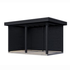 13 x 8 (3.88m x 2.5m) Lugarde Select Andover Gazebo Treated Black - isolated