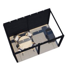 13 x 8 (3.88m x 2.5m) Lugarde Select Andover Gazebo Treated Black - top view