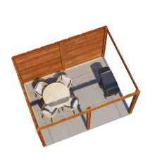 13 x 10 Lugarde Select Lenham Gazebo Treated Brown - top view