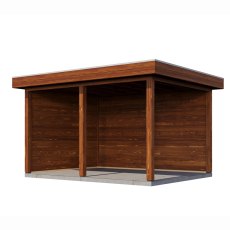 13 x 10 Lugarde Select Lenham Gazebo Treated Brown - isolated
