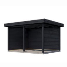 13 x 10 (3.88m x 3.0m) Lugarde Select Lenham Gazebo Treated Black - isolated