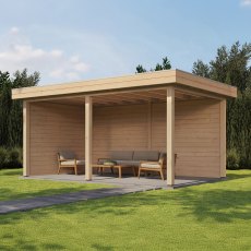 16x10 Lugarde Select Dorchester Gazebo - in situ, angle view