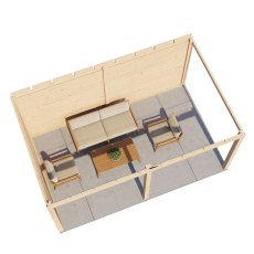 16x10 Lugarde Select Dorchester Gazebo - in situ, top view
