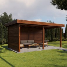 16x10 Lugarde Select Dorchester Gazebo Treated Brown - angle