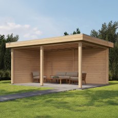 16x12 Lugarde Select Christchurch Gazebo - in situ, angle view