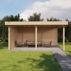 16x12 Lugarde Select Christchurch Gazebo - in situ, front view