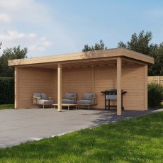 19x10 (5.88m x 3.0m) Lugarde Select Grimsby Gazebo - in situ, angle view
