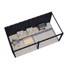 19x10 Lugarde Select Grimsby Gazebo Treated Black - top view